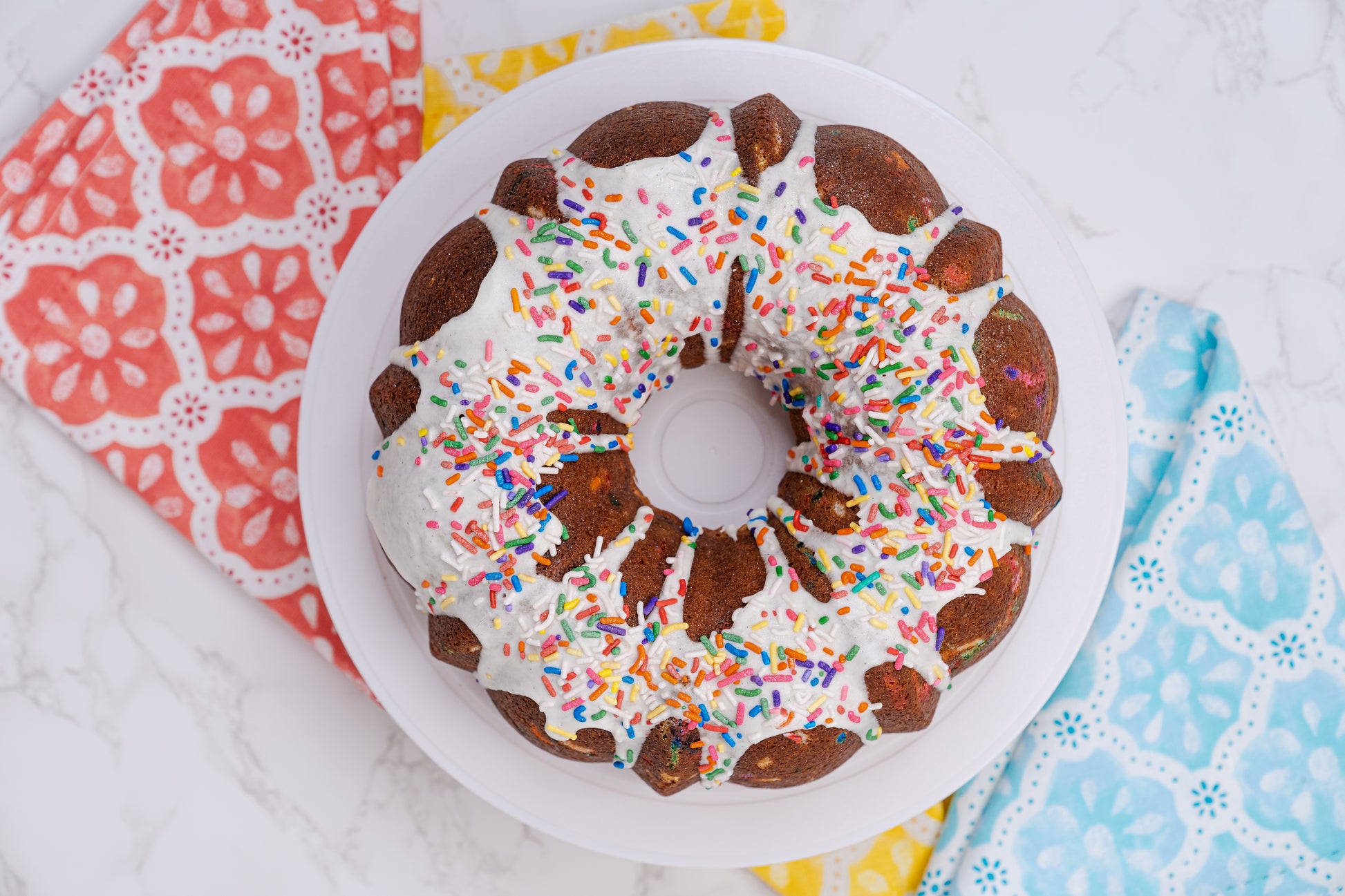 Birthday Doughnut Bundt Cake Cream Cheese Vanilla Bean Pound Cake