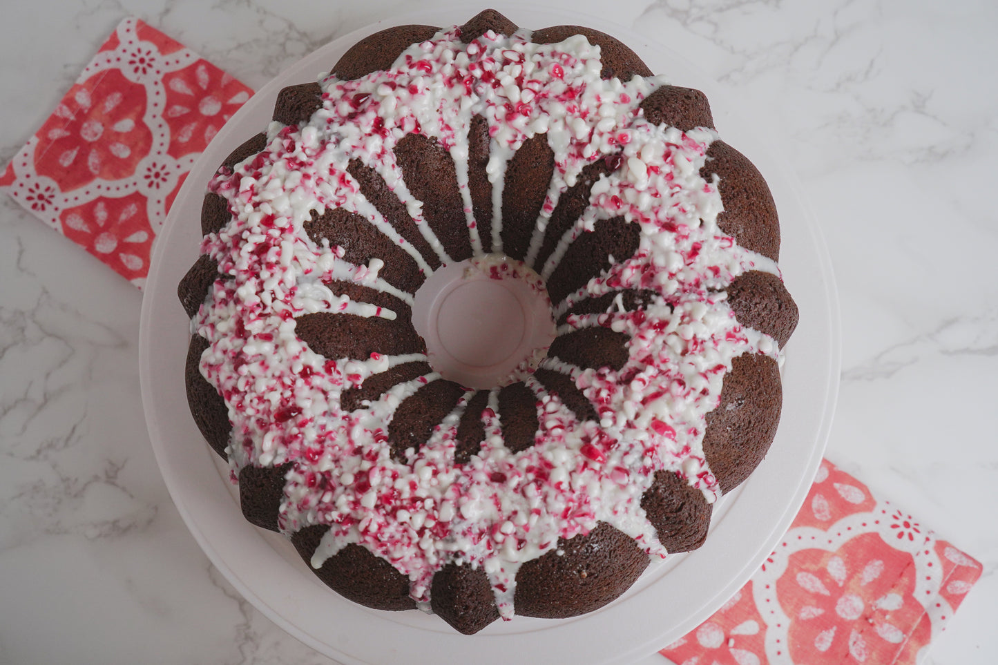 "Peppermint Bark" Pound Cake